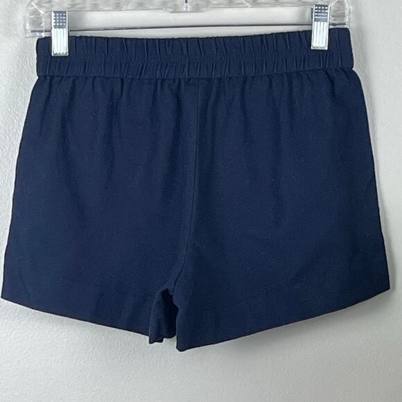 J. Crew Navy Blue 3" Inseam Elastic Waist Cotton Shorts  Size 00 - Picture 4 of 9